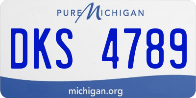 MI license plate DKS4789