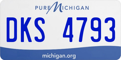 MI license plate DKS4793