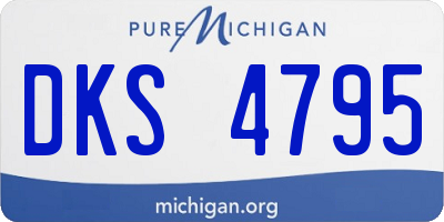 MI license plate DKS4795