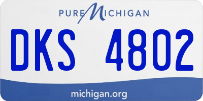 MI license plate DKS4802