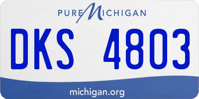 MI license plate DKS4803
