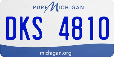 MI license plate DKS4810