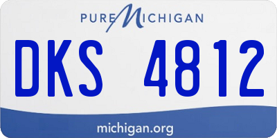 MI license plate DKS4812