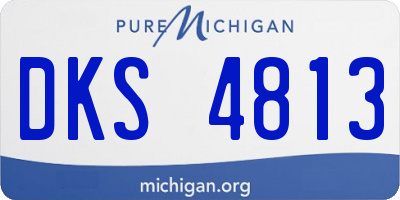 MI license plate DKS4813