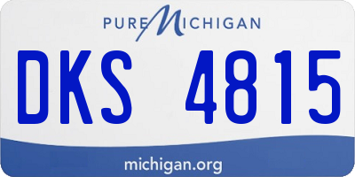 MI license plate DKS4815