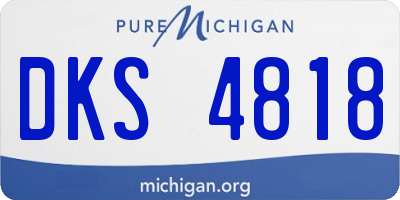 MI license plate DKS4818