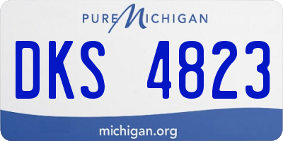 MI license plate DKS4823