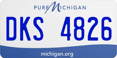 MI license plate DKS4826