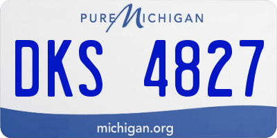 MI license plate DKS4827