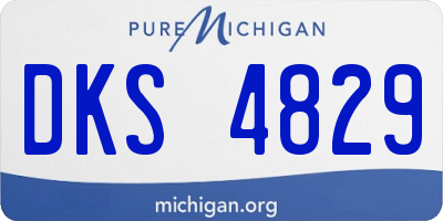 MI license plate DKS4829