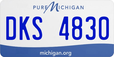 MI license plate DKS4830