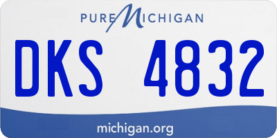 MI license plate DKS4832