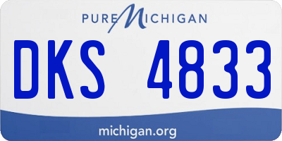 MI license plate DKS4833
