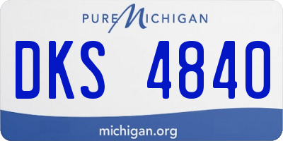 MI license plate DKS4840