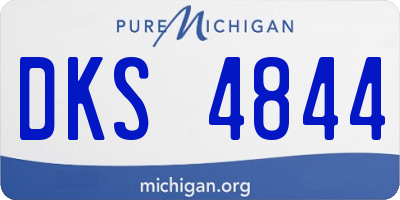 MI license plate DKS4844