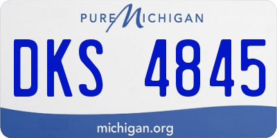 MI license plate DKS4845