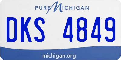 MI license plate DKS4849