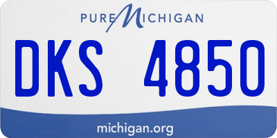 MI license plate DKS4850