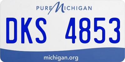 MI license plate DKS4853