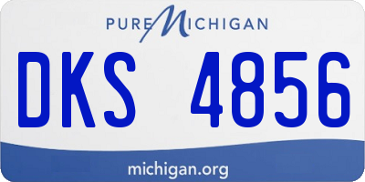 MI license plate DKS4856