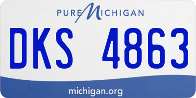 MI license plate DKS4863
