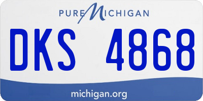 MI license plate DKS4868