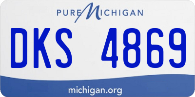 MI license plate DKS4869
