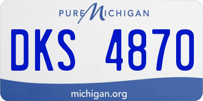 MI license plate DKS4870