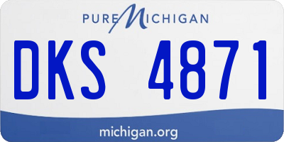 MI license plate DKS4871