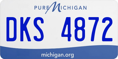 MI license plate DKS4872