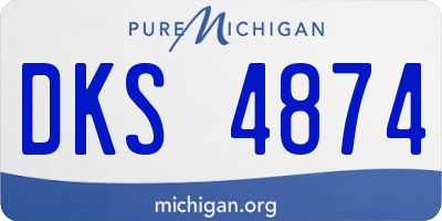 MI license plate DKS4874
