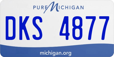 MI license plate DKS4877