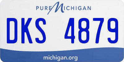 MI license plate DKS4879