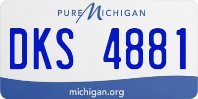 MI license plate DKS4881