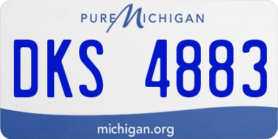 MI license plate DKS4883