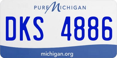 MI license plate DKS4886
