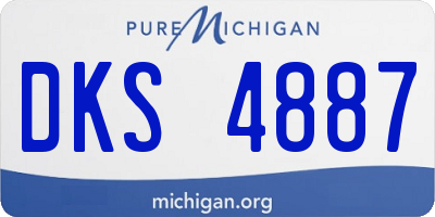MI license plate DKS4887