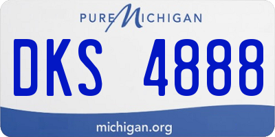 MI license plate DKS4888