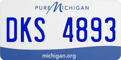 MI license plate DKS4893