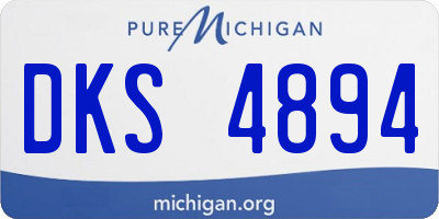 MI license plate DKS4894
