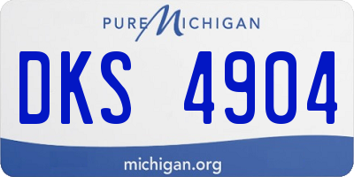 MI license plate DKS4904