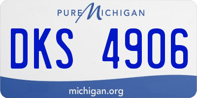 MI license plate DKS4906