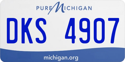 MI license plate DKS4907