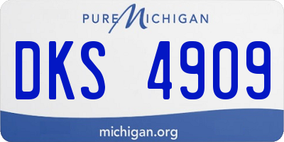 MI license plate DKS4909
