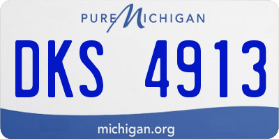 MI license plate DKS4913