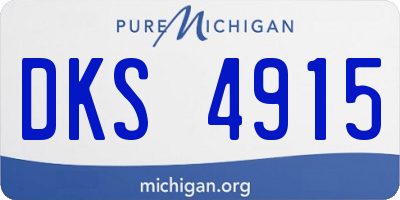 MI license plate DKS4915