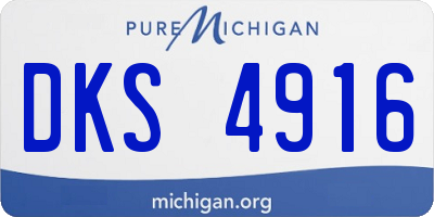 MI license plate DKS4916