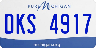 MI license plate DKS4917