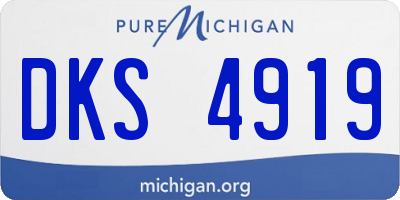 MI license plate DKS4919