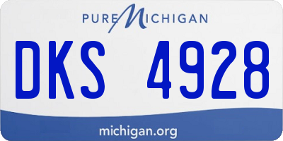 MI license plate DKS4928